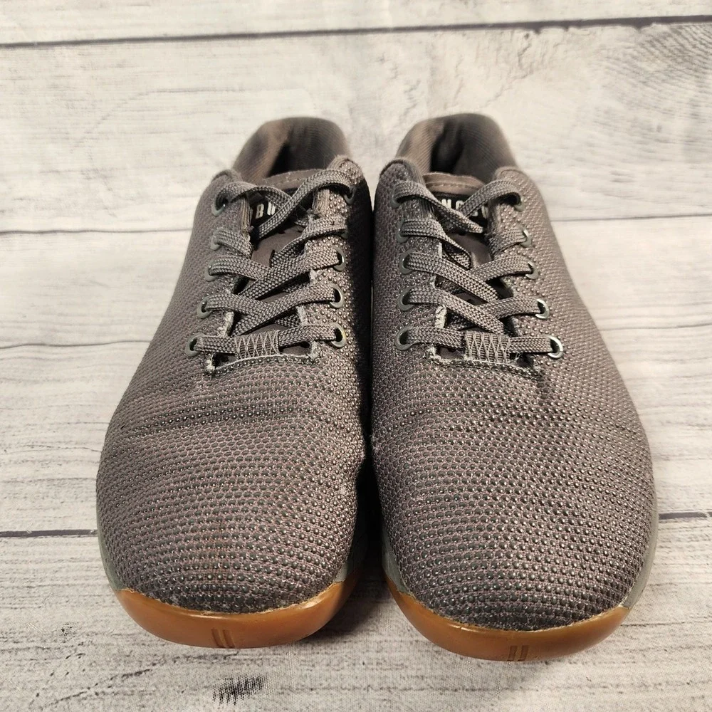 NOBULL SuperFabric Trainer Grey Gum Sole Womens 8.5 Mens 7 Cross Training Shoes
